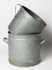 Vintage Hungarian galvanised bucket planters