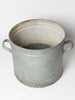 Vintage Hungarian galvanised bucket planters