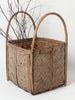 Antique 19th Century Swedish birch bark basket with bentwood handles