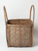 Antique 19th Century Swedish birch bark basket with bentwood handles