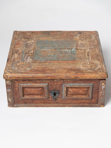 Antique 19th Century Swedish Writing box, dryscraped