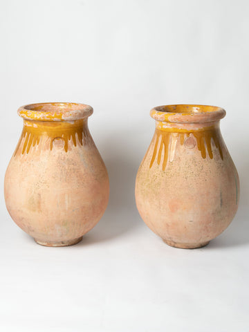 Incredible rare pair antique French Biot jarres, stamped