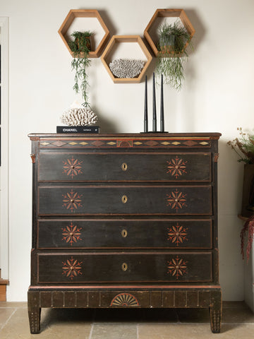 Huge Antique 19th Century Danish Commode, dated 1827