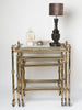 Mid Century Brass and Glass Nesting drinks trolleys