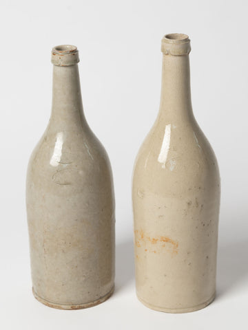 Antique 19th Century French Stoneware Cider Bottles