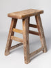 Rustic antique elm wooden stool