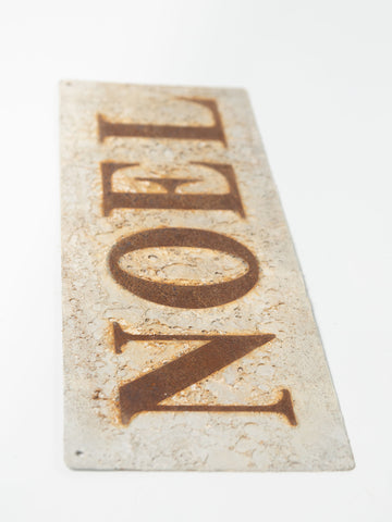 Handcrafted NOEL Metal wall sign