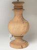 Beautiful handcrafted wooden table lamps with natural linen shades