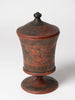Antique 19th Century Swedish Folk art lidded pot