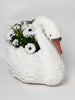 Pair Vintage Garden Swan Planters
