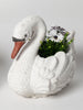 Pair Vintage Garden Swan Planters