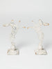 Handcrafted miniature metal boxing hares on stands