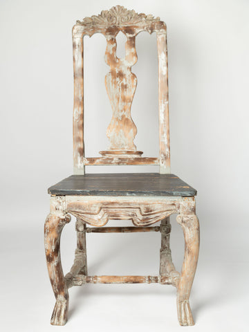 Vintage Swedish decorative carved chair