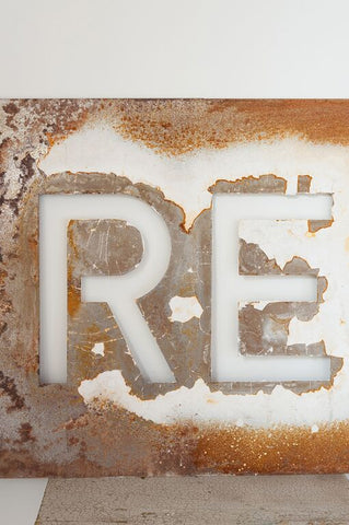 Large Vintage French Zinc Sign "Reserve" - Decorative Antiques UK - 1