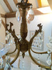 Pretty Vintage French Brass Chandelier - Decorative Antiques UK  - 5
