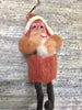 Vintage 1920's Miniature Cotton Batting Santa Decoration