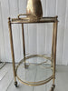 Mid Century French Brass Oval Drinks trolley/ Bar cart