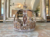 Beautiful Vintage French Gilt Metal Jewelled Procession Crown