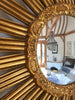 Mid Century Belgian Gilt Wood Sunburst Mirror