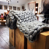 Gorgeous Hand Knitted Chunky Blankets using the softest Merino Wool