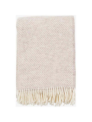 Klippan Preppy Beige melange woven throw