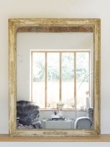 Antique French Mercury Mirror with exquisite hand carved frame