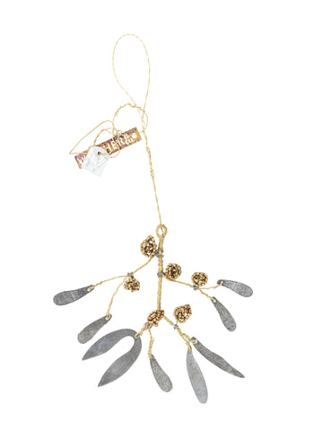 Walther & Co hanging metal mistletoe 14cm