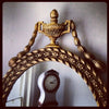 Beautiful Adam Style Wood Gilt Oval Mirror with urn detailing - Decorative Antiques UK  - 4