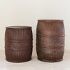 Collection Vintage German Iron Lidded Barrels