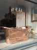 Antique French Copper Bateau Bath, fully polished