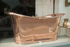 Antique French Copper Bateau Bath, fully polished