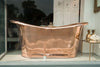 Antique French Copper Bateau Bath, fully polished