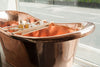 Antique French Copper Bateau Bath, fully polished