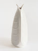 Mid Century West German Grey and Ivory Fluted Vase by Bay Keramic