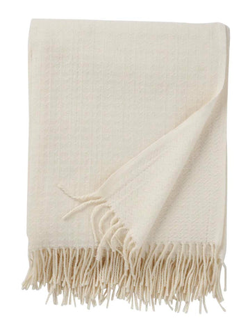 Klippan Himalaya White Cashmere & Merino Throw