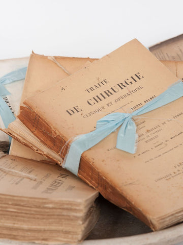 Collection of Beautiful Antique French Books
