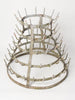 Antique French Galvanised zinc Bottle Dryer Rack, Freestanding