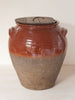 Large Vintage French Semi Glazed Stoneware Crock with original lid - Decorative Antiques UK  - 2