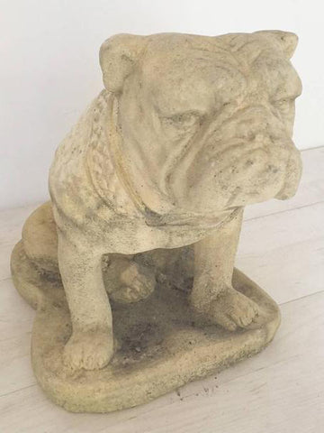 Vintage Style Handmade Stone British Bulldogs