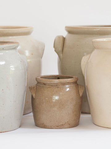 Collection Vintage French Burgundy Confit Pots