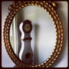 Beautiful Adam Style Wood Gilt Oval Mirror with urn detailing - Decorative Antiques UK  - 5