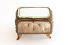LARGE ANTIQUE 19TH CENTURY FRENCH BEVELLED GLASS JEWELLERY CASKET