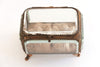 LARGE ANTIQUE 19TH CENTURY FRENCH BEVELLED GLASS JEWELLERY CASKET