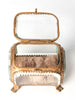 Antique French Bevelled Glass Jewellery Casket