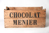 Antique Chocolat Menier Wooden Box
