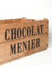 Antique Chocolat Menier Wooden Box