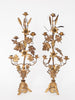 Antique French Floral Gilt Church Candelabras