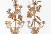 Antique French Floral Gilt Church Candelabras