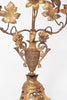Antique French Floral Gilt Church Candelabras