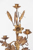 Antique French Floral Gilt Church Candelabras